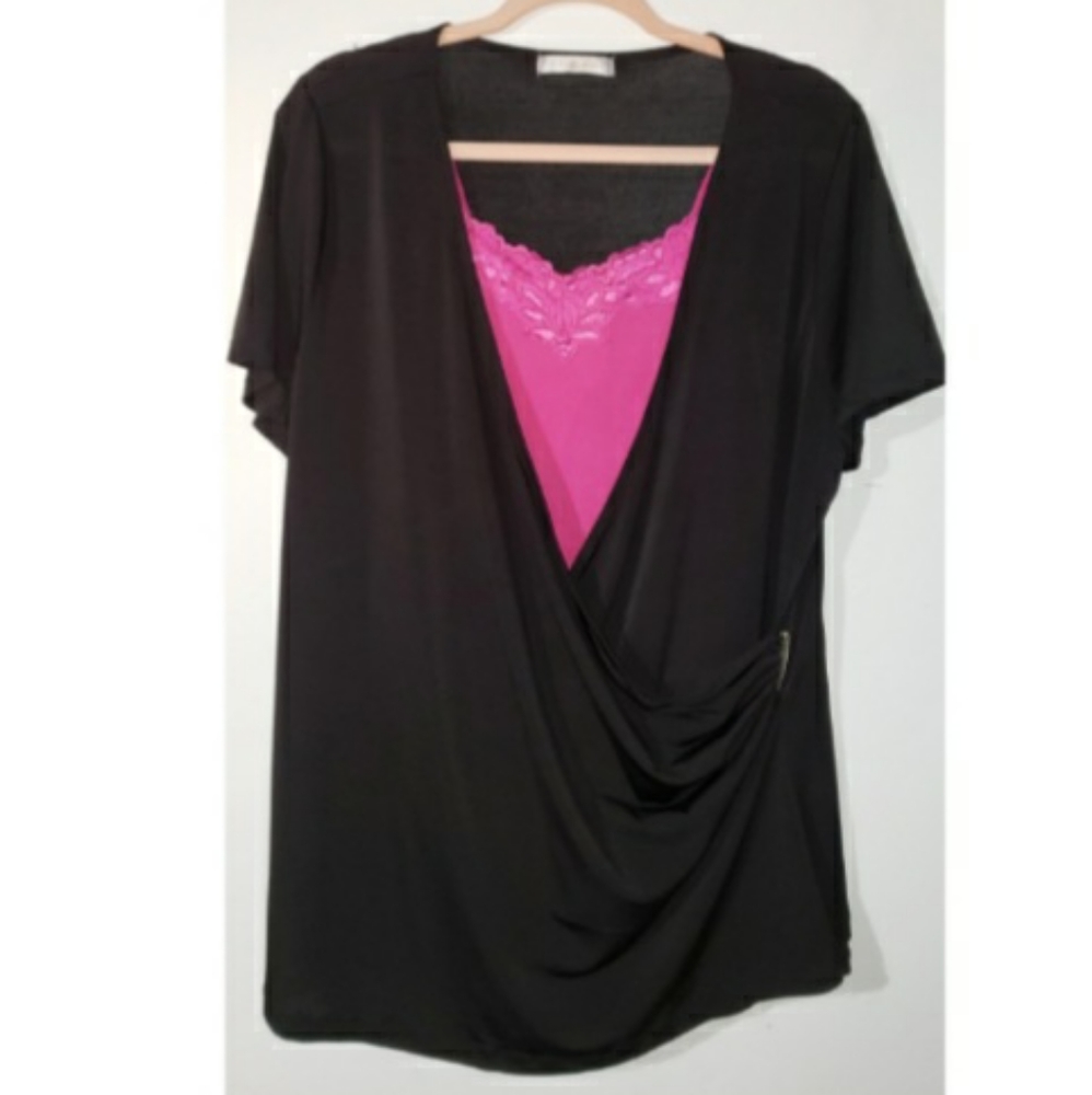 NWOT Black blouse Size 2X